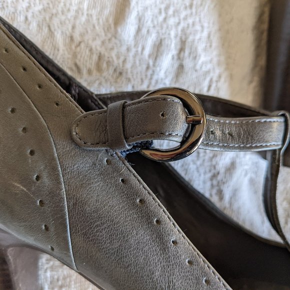 Aldo Leather Mary Jane T-strap heels - Picture 4 of 6